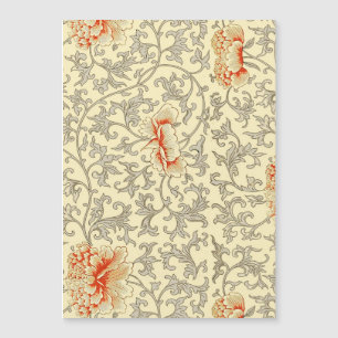 Vintage Pink Grey Botanical Floral
