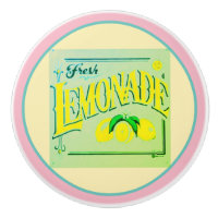 Vintage pink lemonade sign lemon fruit summer