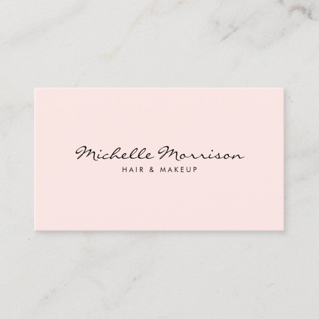 Vintage Pink Makeup and Beauty Business Card (Front)