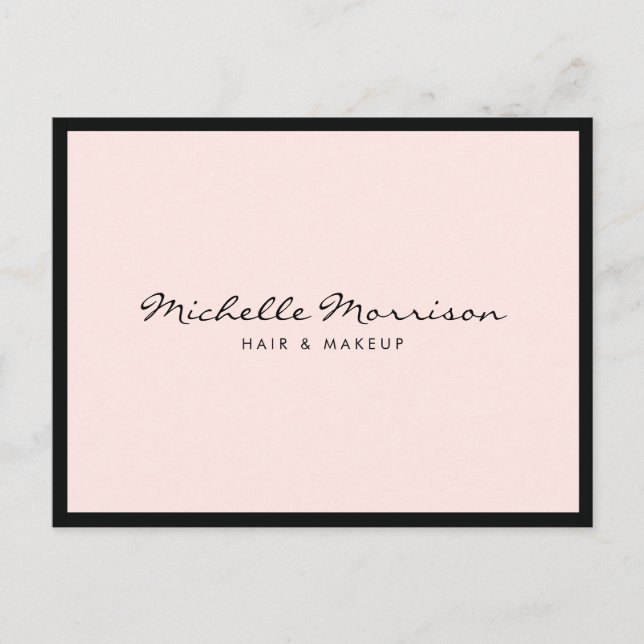 Vintage Pink Makeup and Beauty Postcard (Front)