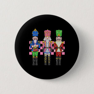 Vintage Pink Nutcracker Squad Llet Women Pink Chri 6 Cm Round Badge