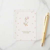 Vintage Pink One Silly Goose Birthday