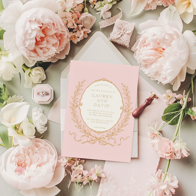 Vintage Pink Paris Glam Invitation (Creator Uploaded)