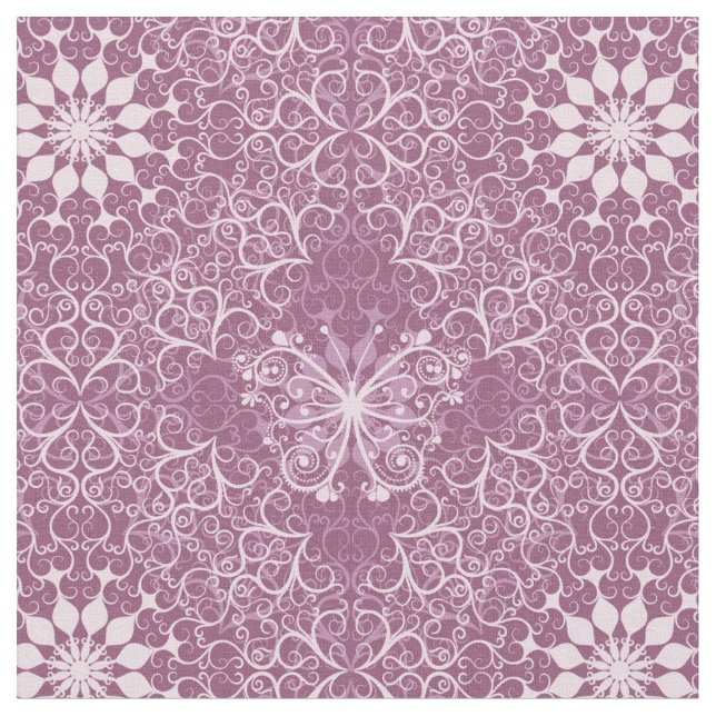 Vintage Pink Pattern Fabric (Close Up)