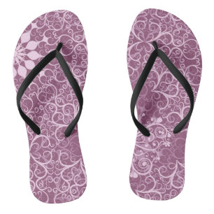 Vintage Pink Pattern Jandals