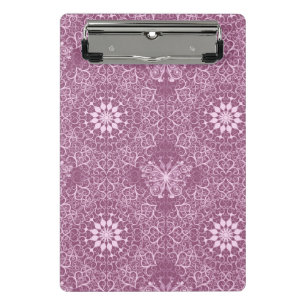 Vintage Pink Pattern Mini Clipboard