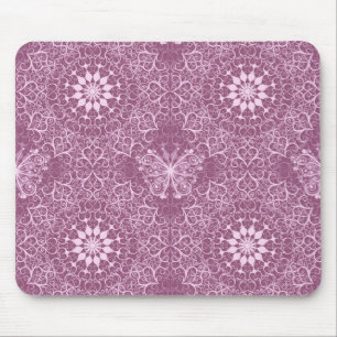 Vintage Pink Pattern Mouse Pad