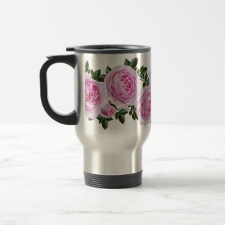 Vintage Pink Peonies Travel Mug
