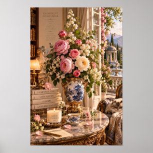Vintage Pink Peony European Wall Art
