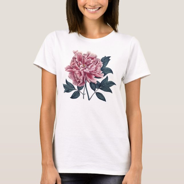 Vintage pink peony t-shirt (Front)