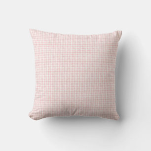 Vintage Pink Plaid Gingham Coquette Cushion