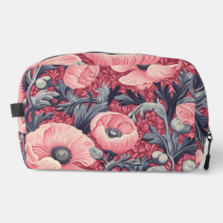 Vintage Pink Poppies Floral Dopp Kit