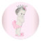 Vintage Pink Princess Baby Shower Stickers