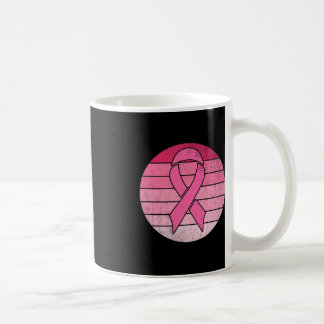 Vintage Pink Ribbon Breast Cancer Awareness Costum Coffee Mug