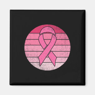 Vintage Pink Ribbon Breast Cancer Awareness Costum Magnet