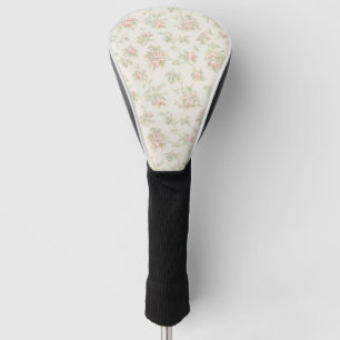 Vintage Pink Rose Cottagecore Floral Pattern Golf Head Cover