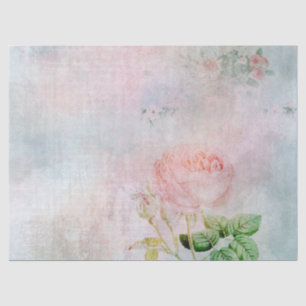 Vintage Pink Rose Decoupage Tissue Paper