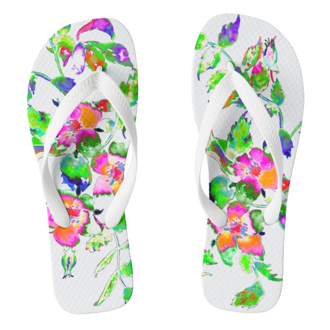 Vintage pink Rose Jandals (Footbed)