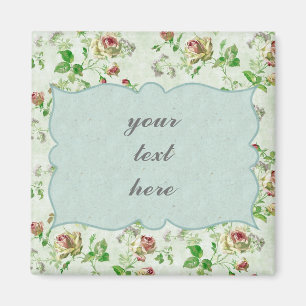 Vintage Pink Rose Magnet