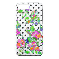 Vintage Pink Rose  polka-dots