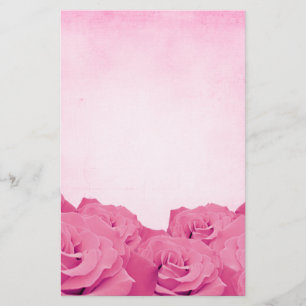 Vintage Pink Rose Stationery