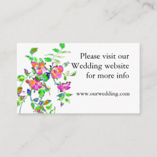 Vintage pink rose wedding card