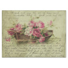 Vintage Pink Roses and Boat Decoupage Tissue Paper