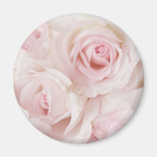 Vintage Pink Roses Elegant Bouquet Magnet