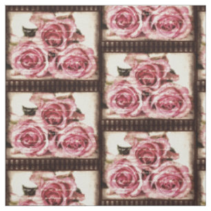 Vintage Pink Roses Fabric