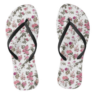 Vintage Pink Roses Jandals