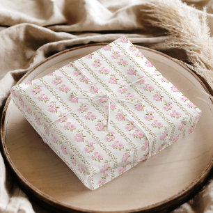 Vintage Pink Roses  Tissue Paper