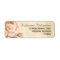 vintage pink roses wedding address labels