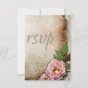 Vintage Pink Roses Wedding Collection RSVP
