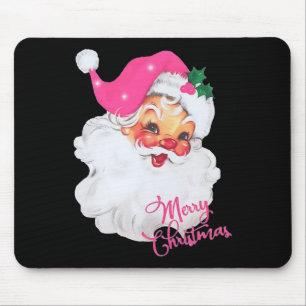 Vintage Pink Santa Claus Merry Christmas Pyjamas X Mouse Pad