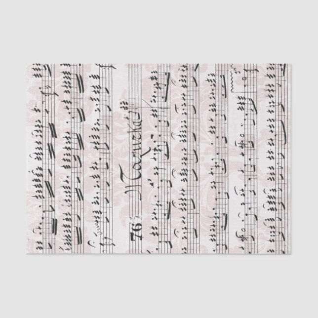 Vintage Pink Sheet Music Collage (Front)