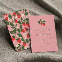 Vintage Pink Strawberry Bridal Shower Tea Party