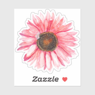 Vintage Pink Sunflower Floral 