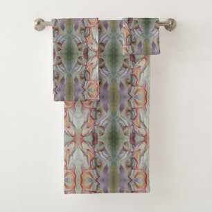 Vintage Pink Sweet Peas Bath Towel Set