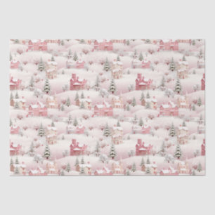 Vintage Pink Tree Pattern Tissue Paper