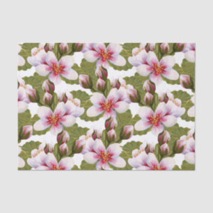 Vintage Pink Watercolor Floral Tissue Paper