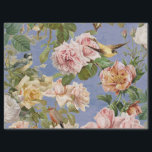 Vintage Pink Yellow Roses Botanical Birds Blue  Tissue Paper<br><div class="desc">"Vintage Pink Yellow Roses Botanical Birds Blue Decoupage or Gift Wrap Tissue Paper." Vintage botanical artwork custom designed into this beautiful paper pattern by internationally licensed artist and designer, Audrey Jeanne Roberts. English roses in blush pink, white and yellow over a periwinkle blue background for an elegant overall design. Copyright....</div>