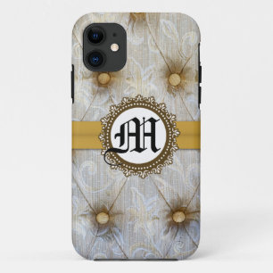 Vintage Pintuck Fabric Monogram IPHONE 5 Case
