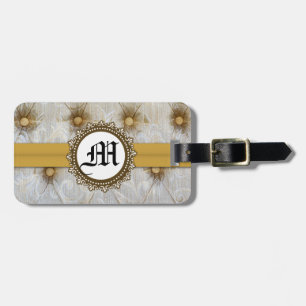 Vintage Pintuck Fabric Pin Tuck Luggage Tag