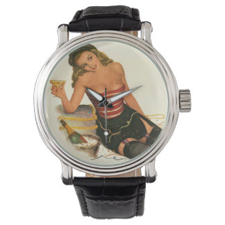 Vintage Pinup Girl Original Colouring 11 Watch