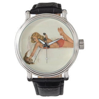 Vintage Pinup Girl Original Colouring 19 Watch