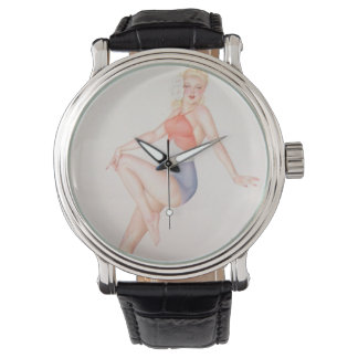 Vintage Pinup Girl Original Colouring 5 Watch