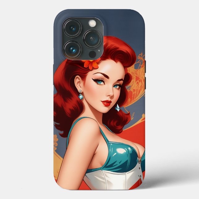Vintage Pinup iPhone Case (Back)