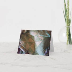 Vintage pinwheel quilt notecard