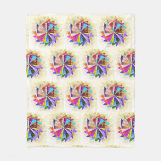 Vintage Pinwheel Quilt Pattern  Fleece Blanket