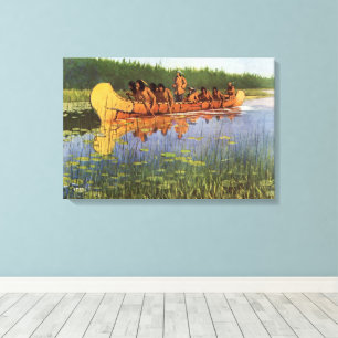 Vintage Pioneers, Great Explorers by Remington Canvas Print
